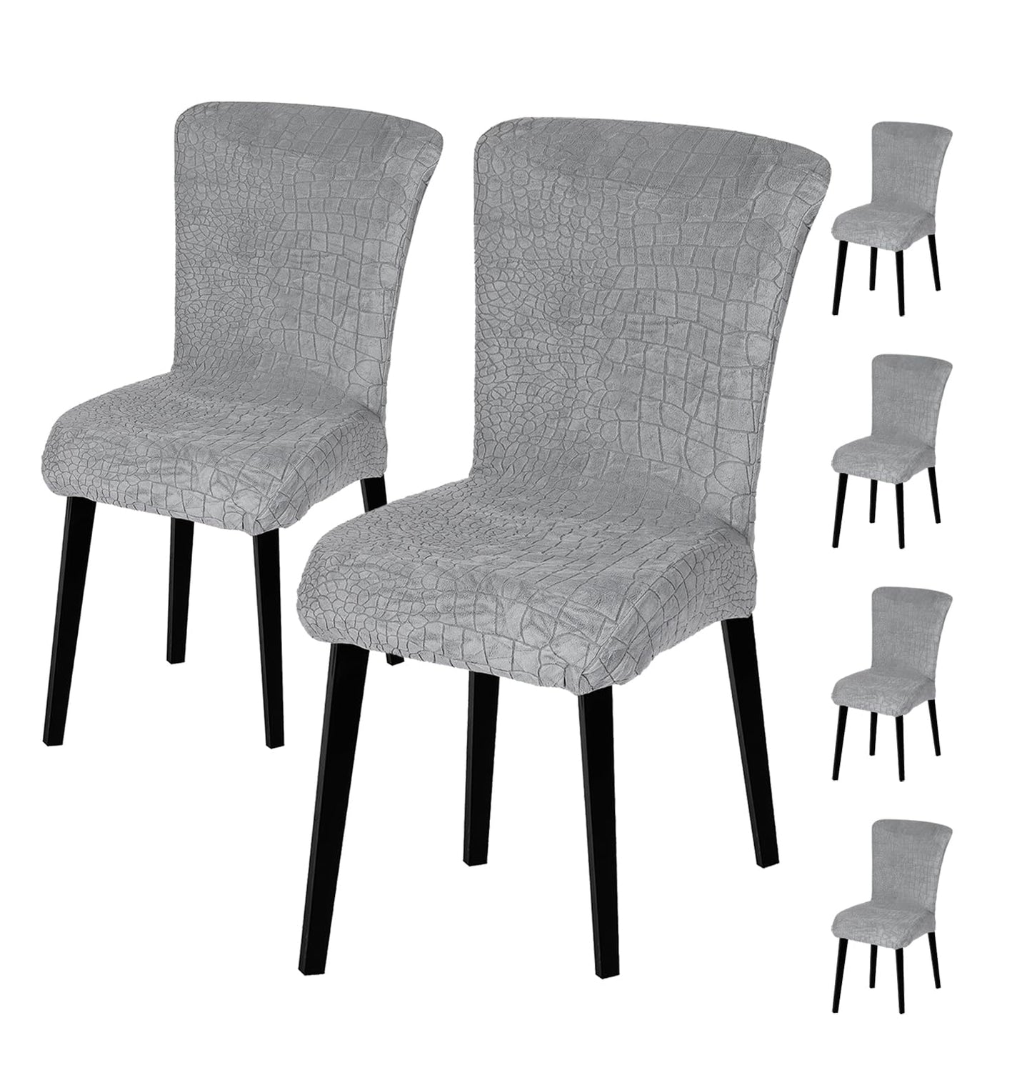 Stretchy Universal Jacquard Sapphire Chair Cover ( Charcoal)