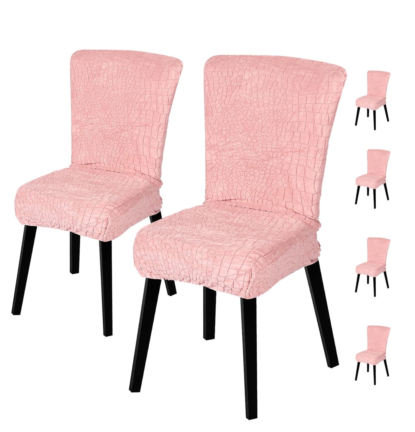 Stretchy Universal Jacquard Sapphire Chair Cover (Pink)