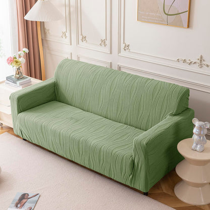 Universal Jacquard Crizzle Pattern Fabric Sofa Cover (Green)