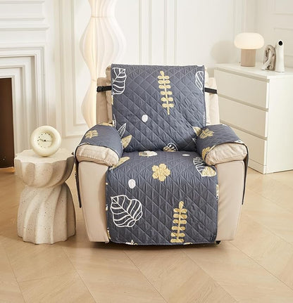 Printed Quilted Recliner Sofa Cover Furniture Protector