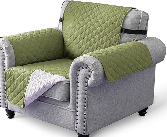 Reversible Sofa/Couch Covers 280 GSM (GREEN/BEIGE)