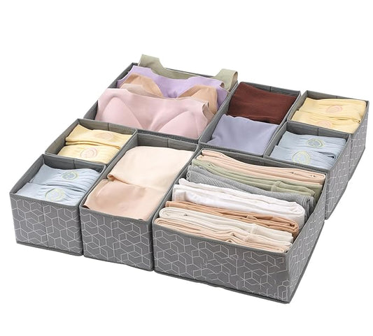 Foldable Cloth Storage Box Drawer Organizer Set of 8