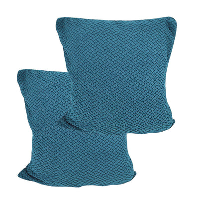 Polar Fleece Fabric Cushion Cover With Zipper (45 x 45 cm) (Teal)