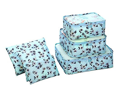 Travel Storage Printed Clothes Packing Cubes bags (6 Pcs/1 Set)