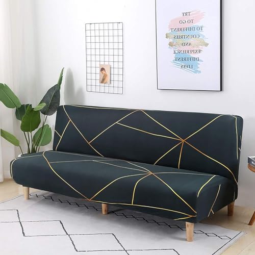 Sofa Slipcover Armless Futon Cover Printed Folding Couch Shield Sofa Cover