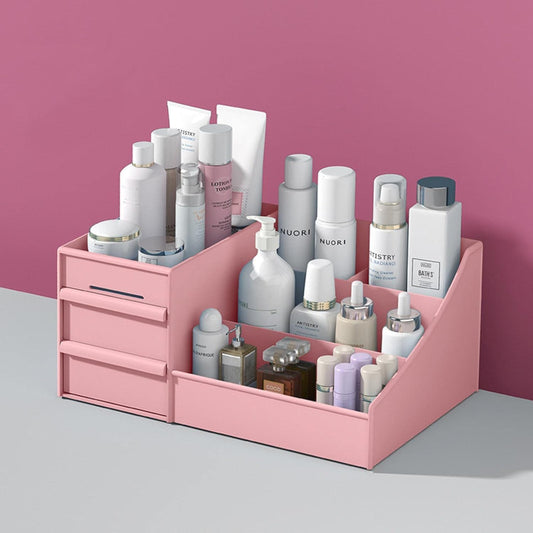 Makeup Organizer with 3 Drawers Plastic Storage