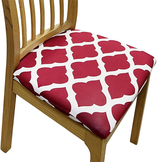 Chair Seat Covers Stretch Chair Covers (Maroon Diamond)