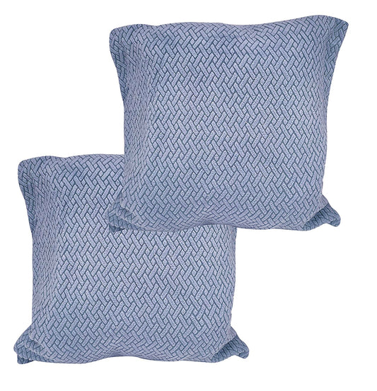 Polar Fleece Fabric Cushion Cover With Zipper (45 x 45 cm) (Steel Blue)