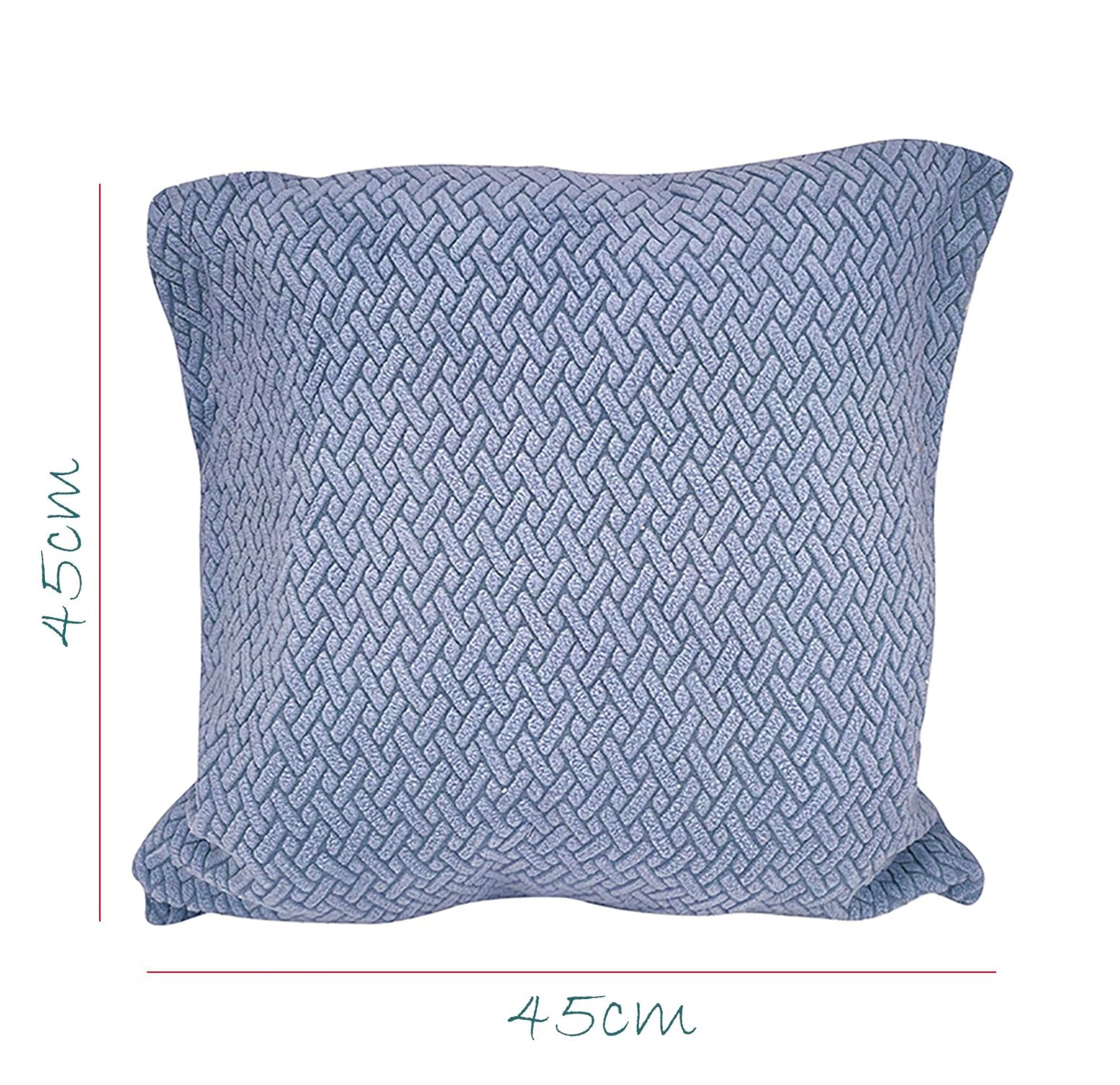 Polar Fleece Fabric Cushion Cover With Zipper (45 x 45 cm) (Steel Blue)