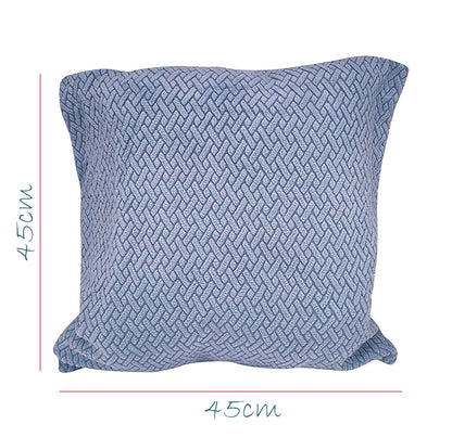 Polar Fleece Fabric Cushion Cover With Zipper (45 x 45 cm) (Steel Blue)