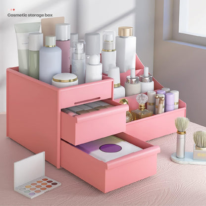 Makeup Organizer with 3 Drawers Plastic Storage