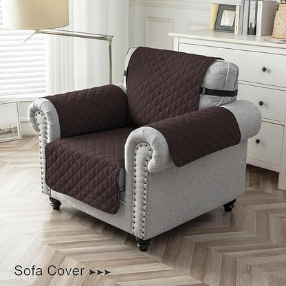 Reversible Sofa/Couch Covers 280 GSM (CHOCOLATE/BEIGE)