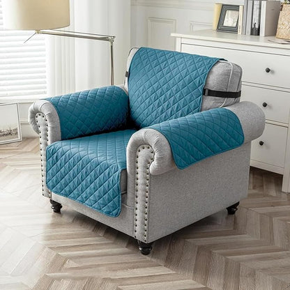 Reversible Sofa/Couch Covers 280 GSM (CYAN/IVORY)