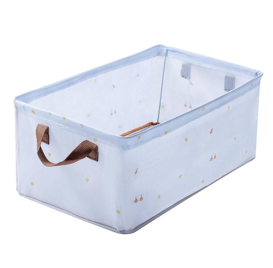 Store Wardrobe Organizer For Clothes With Metal Fram Foldable Storage Box (Blue Duck)