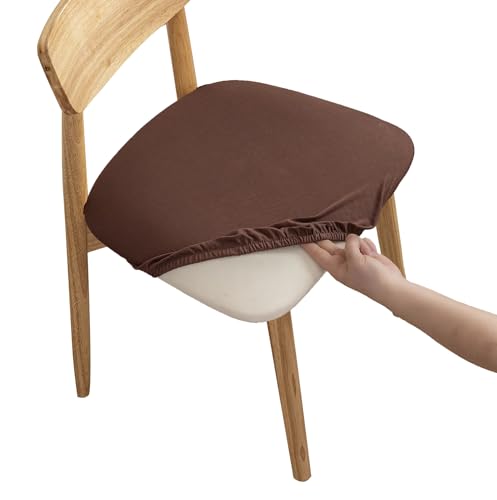 Elastic Chair Seat Covers Stretch Chair Covers (Brown)