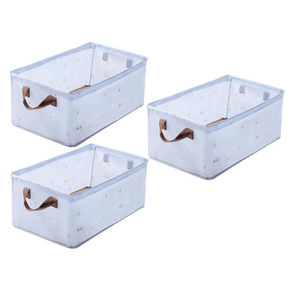 Store Wardrobe Organizer For Clothes With Metal Fram Foldable Storage Box (Blue Duck)