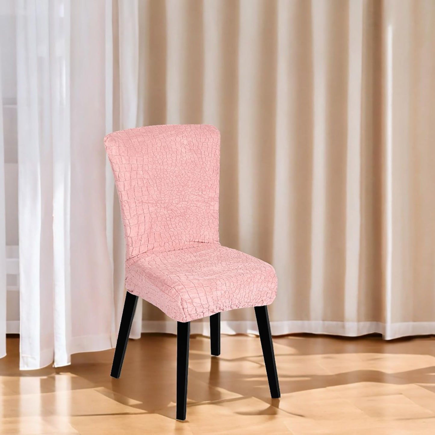 Stretchy Universal Jacquard Sapphire Chair Cover (Pink)