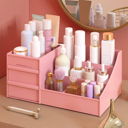 Makeup Organizer with 3 Drawers Plastic Storage