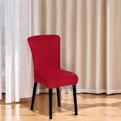 Stretchy Universal Jacquard Sapphire Chair Cover (WINE)