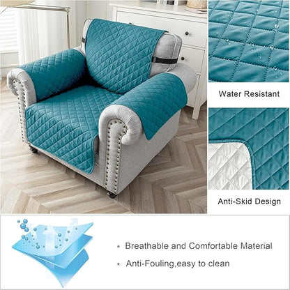 Reversible Sofa/Couch Covers 280 GSM (CYAN/IVORY)