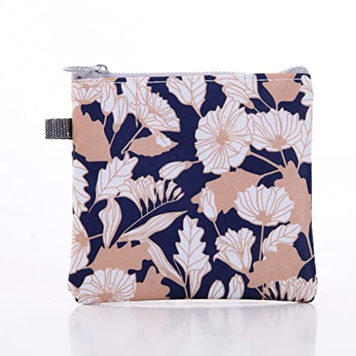 Sanitary Napkin Storage Bag - Brown Flower