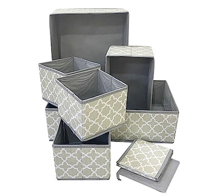 Foldable Cloth Storage Box Drawer Organizer Containers Set of 8