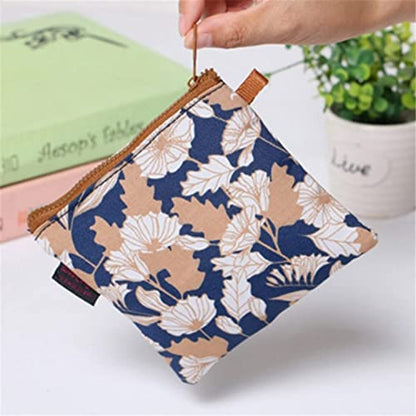 Sanitary Napkin Storage Bag - Brown Flower