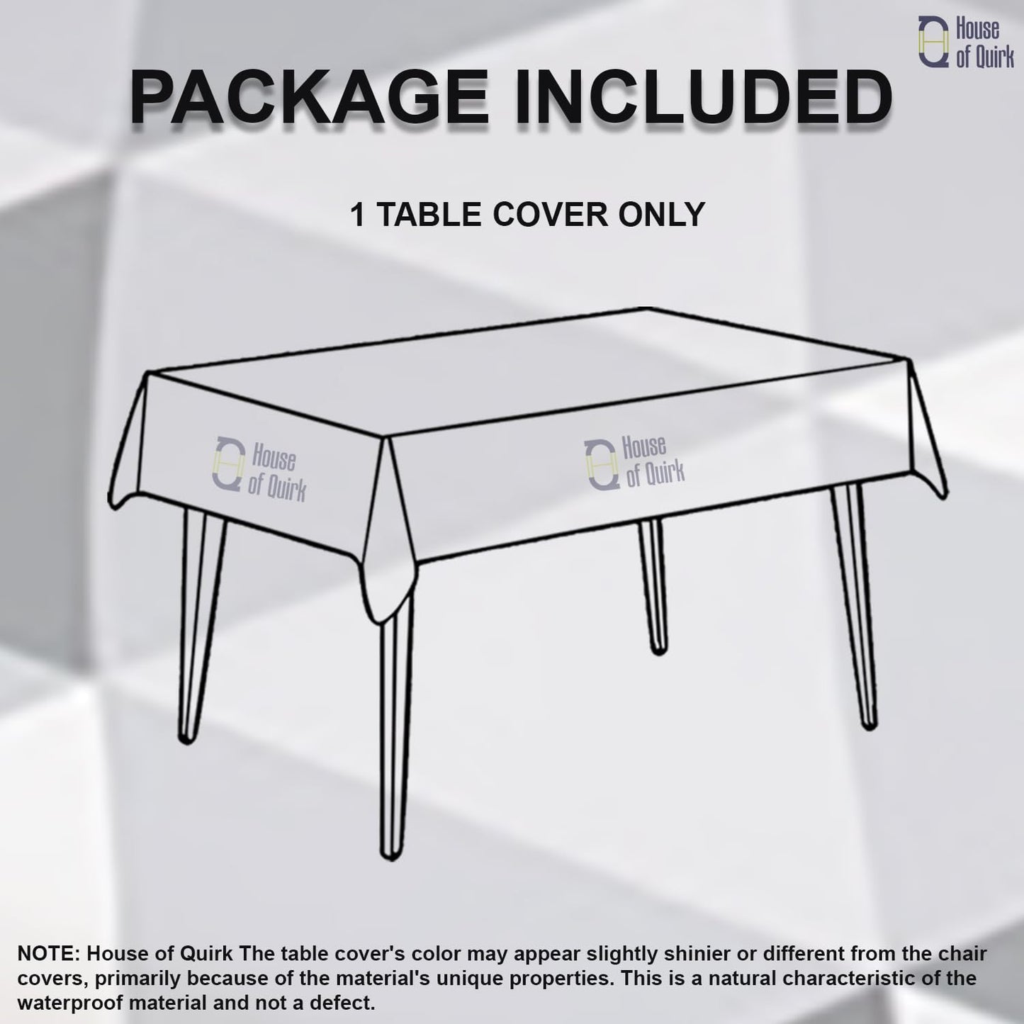 Dining Table Cover Waterproof kitchen dining (1 Piece Table Cover Only 140x220cm)