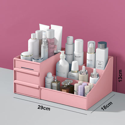 Makeup Organizer with 3 Drawers Plastic Storage