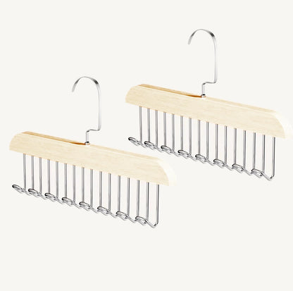 Multifunctional Non-Slip Storage Hangers with 8 Hooks (Cream)