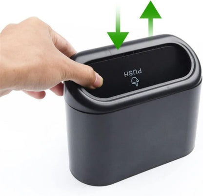 Car Trash Can Garbage Box Waste Bin Storage (Black)