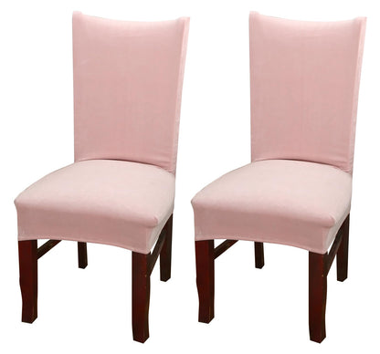 Stretchy Universal Velvet Chair Cover Slipcover (Powder Pink)