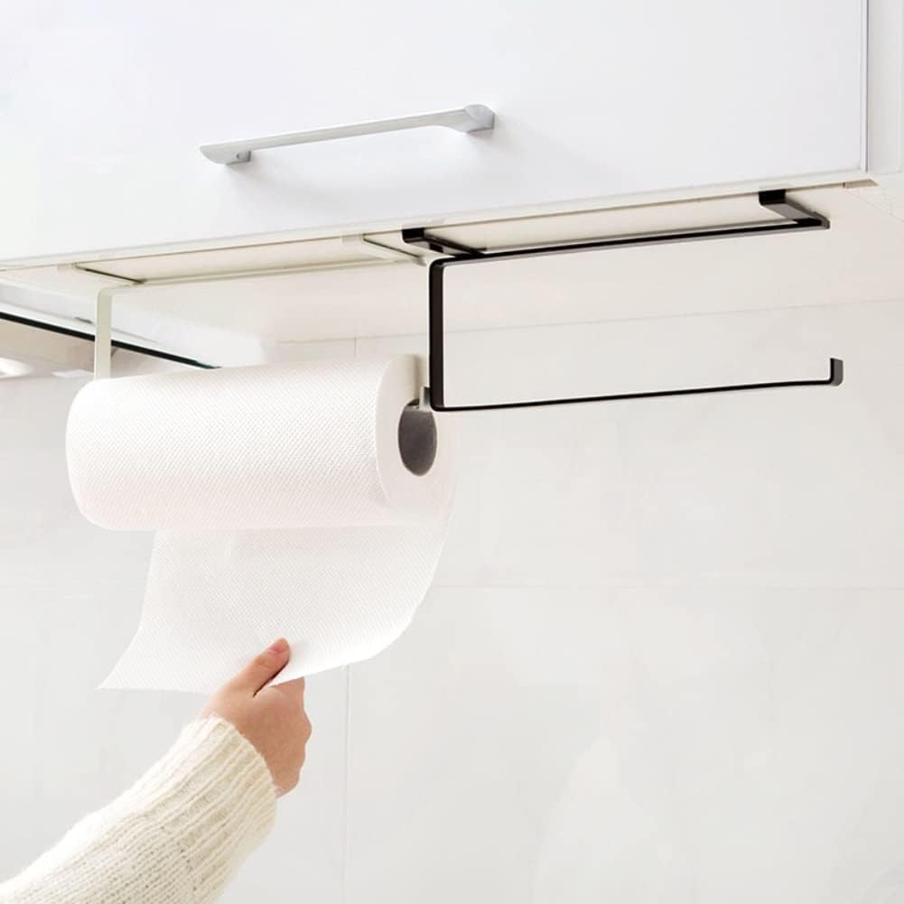 Paper Roll Holder, Paper Towel Holder Cabinet Hanging Kitchen Roll Hanger