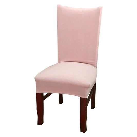 Stretchy Universal Velvet Chair Cover Slipcover (Powder Pink)