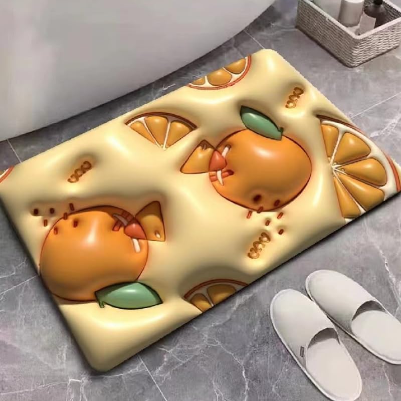 3D Shaped Bath Mat Absorbent Bath Mat Non-Slip