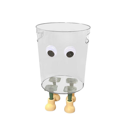 Tiny Trash Can, Transparent Trash Bin 4.6 Litre (Transparent)