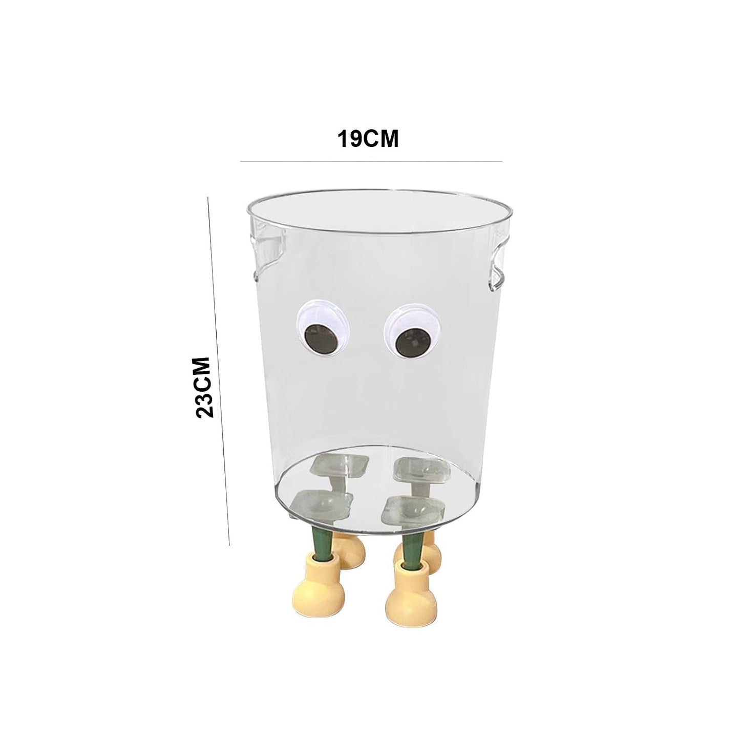 Tiny Trash Can, Transparent Trash Bin 8.3 Litre (Transparent)