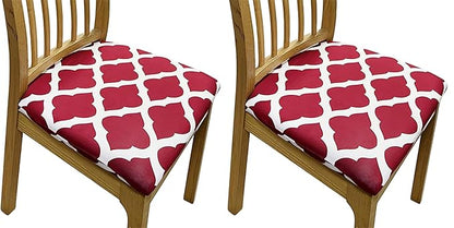 Chair Seat Covers Stretch Chair Covers (Maroon Diamond)