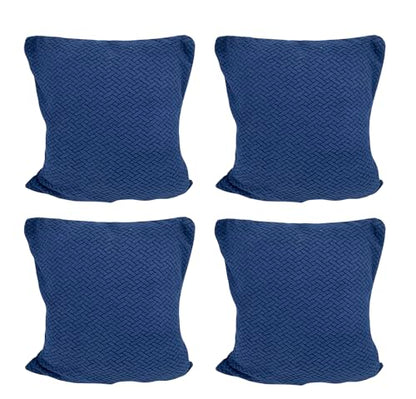 Polar Fleece Fabric Cushion Cover With Zipper (45 x 45 cm) (Navy Blue)