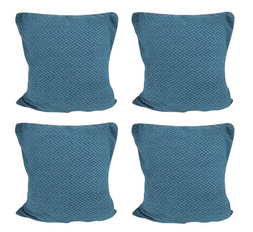 Polar Fleece Fabric Cushion Cover With Zipper (45 x 45 cm) (Teal)