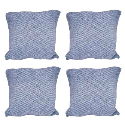 Polar Fleece Fabric Cushion Cover With Zipper (45 x 45 cm) (Steel Blue)