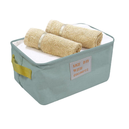 Stylish Storage Basket Cotton and Linen Fabric Mini Storage Cubes