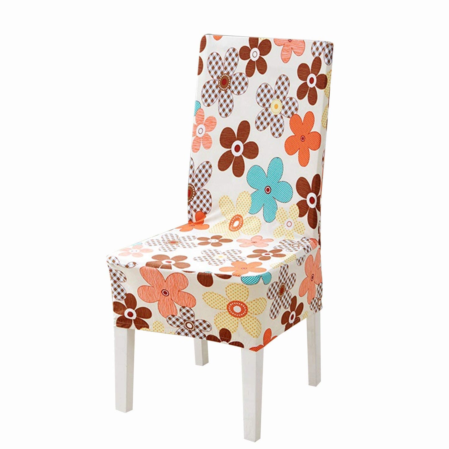 Printed Chair Cover-Cream Bunch