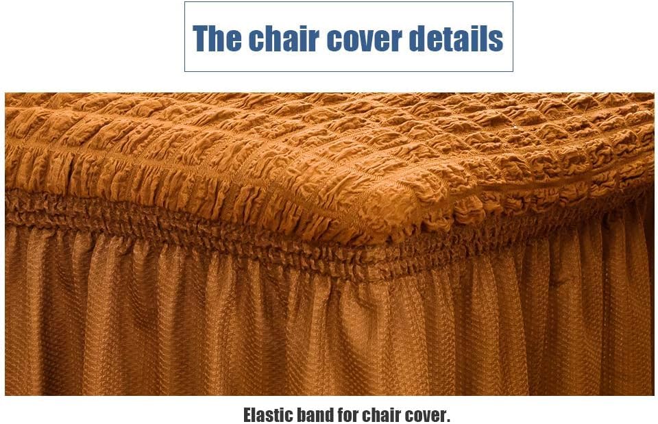 Turkish Bubble Frill Chair Cover Stretch Removable Washable Slipcover (Rust)