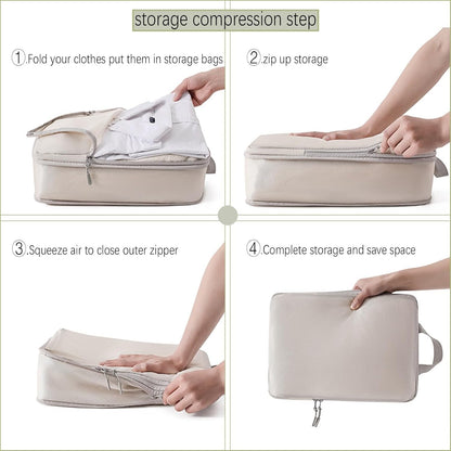 Compression Packing Cubes for Travel, 5 Set Packing Cubes Travel Organizer