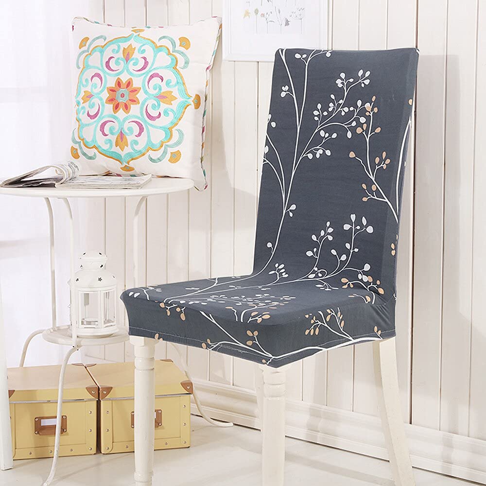 Elastic Chair Cover (Mid Night Branch)