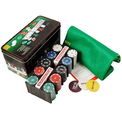 Poker Set Casino Game - 200 Poker Chips for Adult