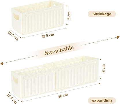 Retractable Plastic Storage Bins With Handles- Small