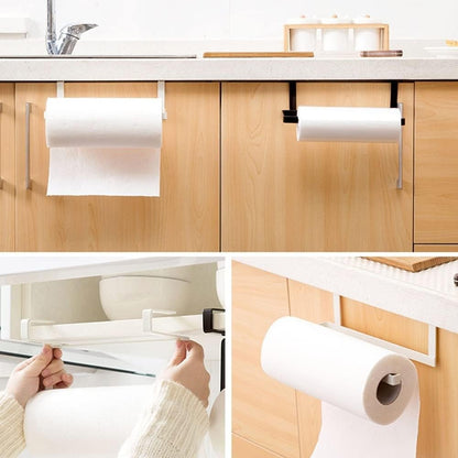 Paper Roll Holder, Paper Towel Holder Cabinet Hanging Kitchen Roll Hanger