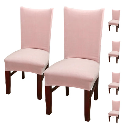 Stretchy Universal Velvet Chair Cover Slipcover (Powder Pink)